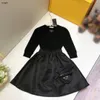 23ss kid sets kids designer clothes skirt set girls Color matching Round neck Pure cotton Long-sleeved top Half skirts suit baby clothes