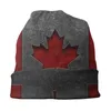 Bérets Drapeau canadien Stone Caps Hip Hop Automne Hiver Outdoor Skullies Bonnets Chapeau Unisexe Adulte Chaud Multifonction Bonnet Tricot Chapeaux