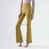 Pantalones activos lu Align lulemen pantalones de cintura alta para mujer deportes yoga pantalones ajustados acampanados marca LU-oficial de gama alta 240308