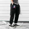 Men's Cargo Harem Joggers Baggy RIbbon Tactical Trousers Harajuku 240308