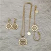 Fashion Designer Necklace V Letter Pendant Banshee Medusa Head 18K Gold Plated Womens VE077255V