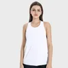 Women's Tanks Printed Logo Luxtre Ice Feeling Open Back Breathable Yoga Suit With Split Bow Tie Fitness Sports Tank Top