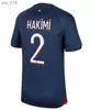 Maillots de football Nouveau 23 24 Mbappe Hakimi Vitinha Paris N.mendes Maillots de football 2023 2024 Marquinhos Messis Verratti S Hommes Femmes H240308