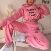 Suits New Women Custom Your Logo Tracksuit Hoodie and Pants Casual Sport Suit Winter 2 Piece Set 8 Colors Jogging Suit