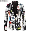Erkek Karakter Baskı Blazer Ceket Moda Plus Boyut Çiçek Sokak Giyim Takımları Katlar Sıradan İnce Fit Şarkıcı DJ Sahne Kostümü Homme4144791