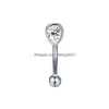 Ögonbrynsmycken 16g piercing rook örhänge daith snugring krökta skivstång tragus stud framåt spiral piercings brosk l230810 drop dhgjo