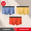 UNDUPTS MIIOW 40S Modal Erkek Panties Set Grafen Antibakteriyel Man Boksörler Erkek iç çamaşırı yumuşak nefes alabilen boksör brifingleri