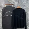 Sweaters Tasarımcı Yüksek Versiyonu Pra Lüks Tasarımcı Sweater Mens Nakış Hoodie Erkekler Yün Sweaters Sıradan Sweatshirt Kazak Ceket T Sokak Uzun Kollu J131