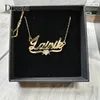 DOREMI ожерелье с именем на заказ, кулон из нержавеющей стали, ожерелье с буквами для женщин, ювелирная цепочка на заказ, детское персонализированное золото 240228