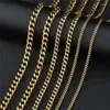 Chains Modyle Fashion Cuban Chain Long Necklace For Men Women Basic Punk Stainless Steel Link Chokers Vintage Jewelry Gifts