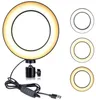 Pography LED Selfie Ring Light 1420cm Threespeed Stepless Lighting Dimmable Circle Light With Cradle Head For Makeup Video Li8912215