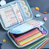 Creative Pencil Cases Cartoon Söta pennväskor Kawaii Case Zipper för Students Stationy School Office Supplies 240306