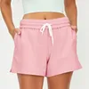 Shorts pour femmes Femmes Cordon Solide Casual Élastique Taille Haute Mini Pantalon Court Mujer Printemps Été Droit Baggy Lâche Cortos