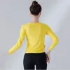 Stage Wear 2024 CM084 Female Latin Dance Tops Side Wrinkle Long Sleeve Women Practice Shirt For Ballroom Belly Dances Competition Cloth