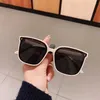 New Gm Sunglasses Womens Advanced Sense Glasses Fashion Mens Driving Anti-ultraviolet Large Face Net Red