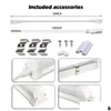 Tubos LED Tubo LED 8Ft Loja Luminária 120W Cooler Porta Zer Bbs 2Ft 4Ft 5Ft 6Ft V Forma Integrada Drop Delivery Luzes Iluminação Li Dhrxe