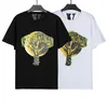 Vlone T-shirt Big "V" Tshirt Men's / Women's Couples Casual Fashion Trend High Street Loose Hip-Hop100% Cotton Printed Round Neck Shirt US Size S-XL 1712