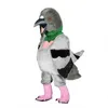 2024 halloween grijze duif mascottekostuum fancy dress carnaval cartoon thema fancy dress voor mannen vrouwen festivaljurk