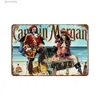 Metallmålning Vintage Metal Sign Rum Brand Retro Tin Captain Morgan Funny Poster Decor för bar pubklubbman Cave Wall Art Decoration T240309