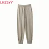 LHZSYY Pure Cashmere Pants Autumn Winter Men Elastic Waist Youth HighEnd Warm Outside Leggings Thick Casual 240309