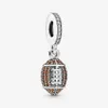 100 ٪ 925 Sterling Silver American Football Sharms تتناسب مع سوار السحر الأوروبي الأصلي أزياء النساء