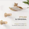 Solid Wood Cat Scratching Climbing Post Ladder and Wall-mounted Cat Hammock Bed Board Cat Shelves Perche Pet Furniture Cat Toys 240229