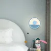 Lampy ścienne nowoczesne lampy lampy LED Pokój dziecięcy korytarz sypialnia sypialnia bez niebieska różowa lampa wystrój domu