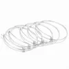 Bangle 2 stuks Rvs Verstelbare Draad Bedelarmband 58 63mm Voor DIY Sieraden Armbanden Maken Findings216j