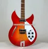 Edição limitada 90º aniversário 4005XC Cherry Sunburst Amber Fire glo Electric Bass Guitar Semi Hollow Body Checkerboard Binding Crushed Pearl Inlay