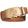 Luxury Brand Designer Belts For Men Gold Buckle Yellow Blue Black Cowskin Genuine Leather Belt Strap Casual Formal Gift 240309