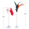 Cat Toys Mticolor Cat Toys Random Color Pet Stick Feather Black Coloured Pole Like Birds With Small Bell Drop Delivery Home Garden Pet Dh2N7