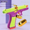 Arma brinquedos duplo usando modo escudo ejetando m1911 rabanete brinquedo arma blowback g17 macio bala atirar pistola para adultos crianças meninos t240309