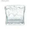 Vases Ice Sculpture Square Creative Square Hydroponic Green Planting Clover Pot Green Lobby Hydroponic Flowers Glass Vase Wholesale L240309