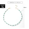 Anhänger Halsketten Vintage 2024 Mode Boho Künstliche Perle Bunte Perlen Choker Halskette Für Frauen Einfache Kragen Schmuck Party Mädchen