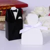 Opakowanie na prezent 100pcs Prezenty dla prezentów ślubnych Ogajnik Tuxedo Dress Dress Winstbon Wedding Favors Favors Pudełko Cukier cukier Dekoracja ślubna Mariage Casamento T240309