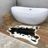 Carpets Cowhide Door Fur Rug Anti-slip Bathroom Mat Bedside Foyer Room Carpet Bench Armchair Pat Mattress265Q