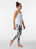 Active Pants Black and White Pickleball Christmas Mönster Leggings Push Up Tights for Leging Jogger Womens