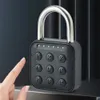 Inteligente biométrico impressão digital fechadura da porta keyless desbloqueio rápido anti roubo cadeado ip67 à prova dip67 água casa viagem segurança senha bloqueio 240301