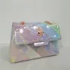 Arrivo Shiny Glitter Mini Rainbow Borsa da donna Borsa a tracolla con paillettes colorate 240229
