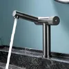 Rubinetti per lavandino del bagno Pistola Lavabo grigio Miscelatore rotante in ottone massiccio Maniglia singola fredda Rubinetti per lavabo montati su piano Arrivo