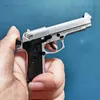 Gun Toys 1 3 Alloy Beretta 92F Mini Disassembly Assembly Toy Gun Metal Pistol Model Keychain Pendant Pistola Collection Toy Boys Gifts T240309