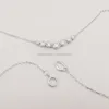 Au585 14k Solid White Gold Jewelry Moissanite Diamond Gold Necklace Wholesale