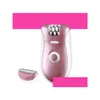 Epilator 2 in1 depilerande elektrisk kvinnlig epilator Razor Lady Shaver Women Girl Hair Borttagning för ansikts kroppsarmhåle underarmben droppe dhzi6