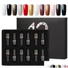 Zestawy do paznokci Manicure Set Neon Gel Polish hybrydowe lakiery hybrydowe 12pcs/LOT UV LED Półprzepustny lakier do lakieru górna baza do dostawy kropli DH58Y DH58Y