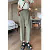 Women's Pants Real S Casual Suit Female 2024 Spring/Summer High Waist Petite Smooth Ankle-Length Cigarette