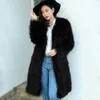 Giacca in pelle Haining, pelliccia autunnale e invernale di volpe femminile, nuovo cappotto integrato in pelliccia di media lunghezza in stile occidentale 399470