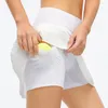 Shorts ativos tecido lycra yoga esportes tênis saia corrida de secagem rápida fitness feminino absorção de suor respirável plissado