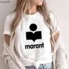 Marant Femme T-shirt in cotone Haruku T Shirt O-Collo Donna Causale Magliette Moda allentata Tee Tshirt G220310