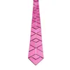 Stropdassen Acryl Spiegel Mannen Glanzende Stropdas Mode-sieraden Roze Magere Diamant Plaid Geometrische Slanke Bling Bling1207m