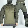 Chándales para hombres traje de rana táctica ropa ropa de paintball militar 2 piezas colocados camisetas de asalto de swat uniforme uniforme